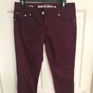 Mossimo maroon skinny pants